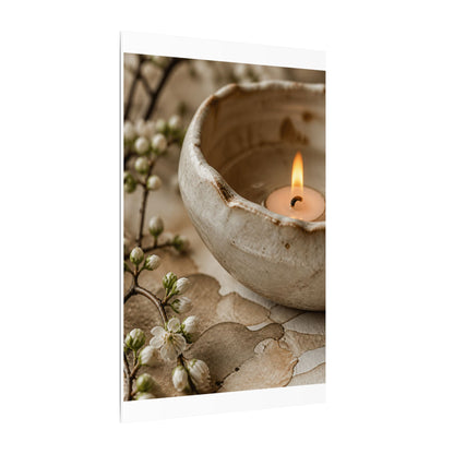 Kanso Ceramic Bowl Canvas Art - Japandi Watercolor