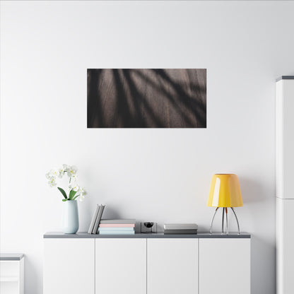 Dark Japandi Shadow Play in Dawn | Moody Minimal Canvas Art
