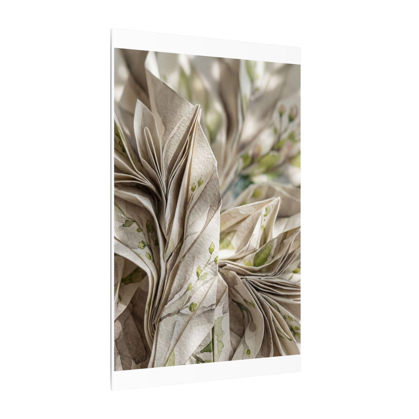 Fukinsei Paper Fold Canvas Art - Japandi Watercolor