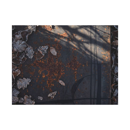 Shibui Rust Patina Canvas Art - Dark Japandi Charcoal Ink Art Print