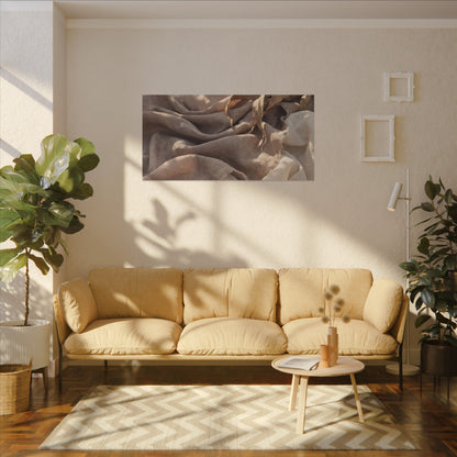 Silk Drape Summer Canvas Art | Japandi Neutral Design