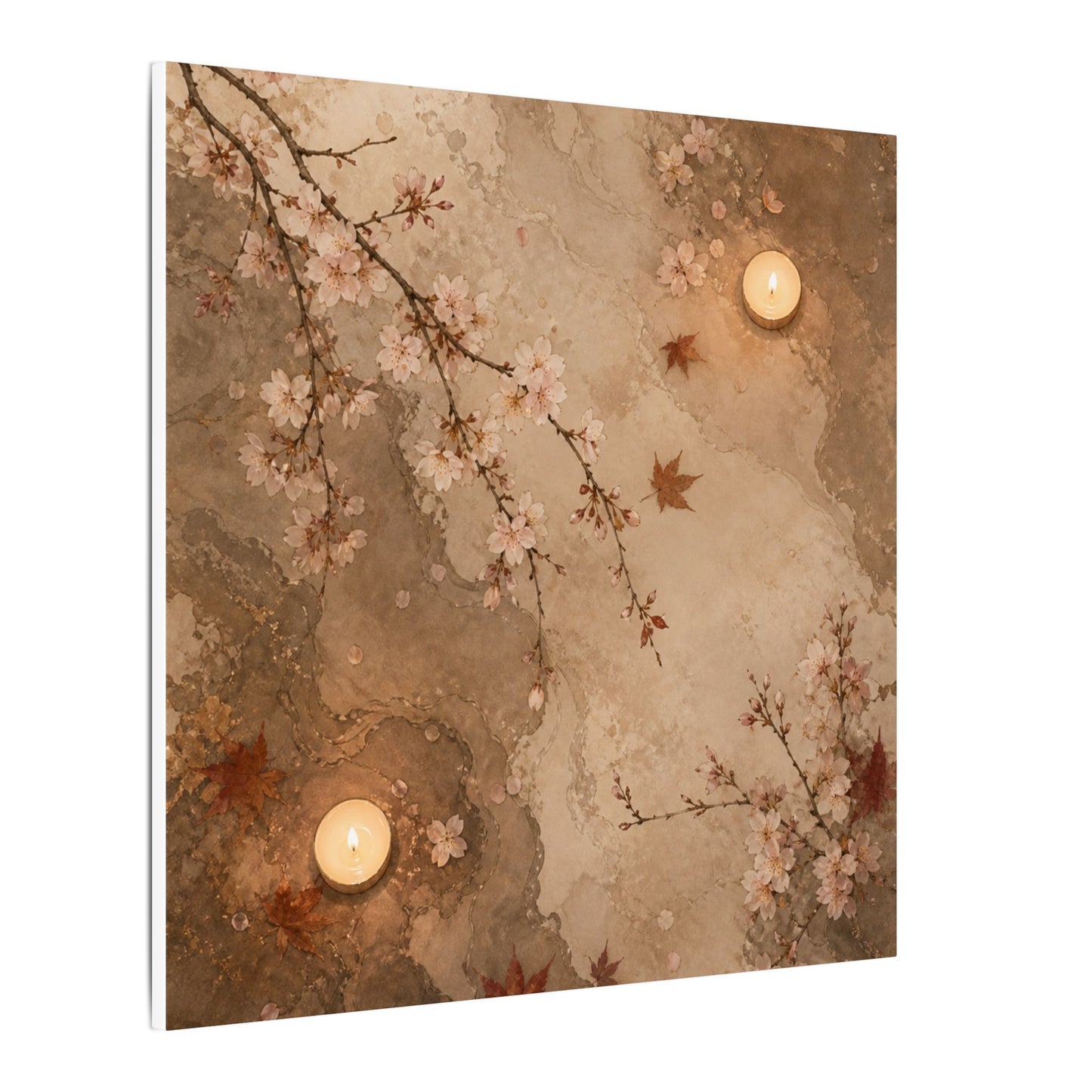 Cherry Blossom Canvas Art | Autumn Japandi Japanese Pattern Art