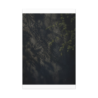 Overcast Shadow Play Canvas Art - Dark Japandi Seijaku