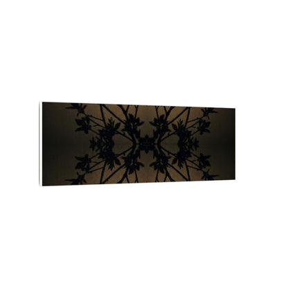 Golden Hour Shadow Play Canvas Art - Dark Japandi Seijaku