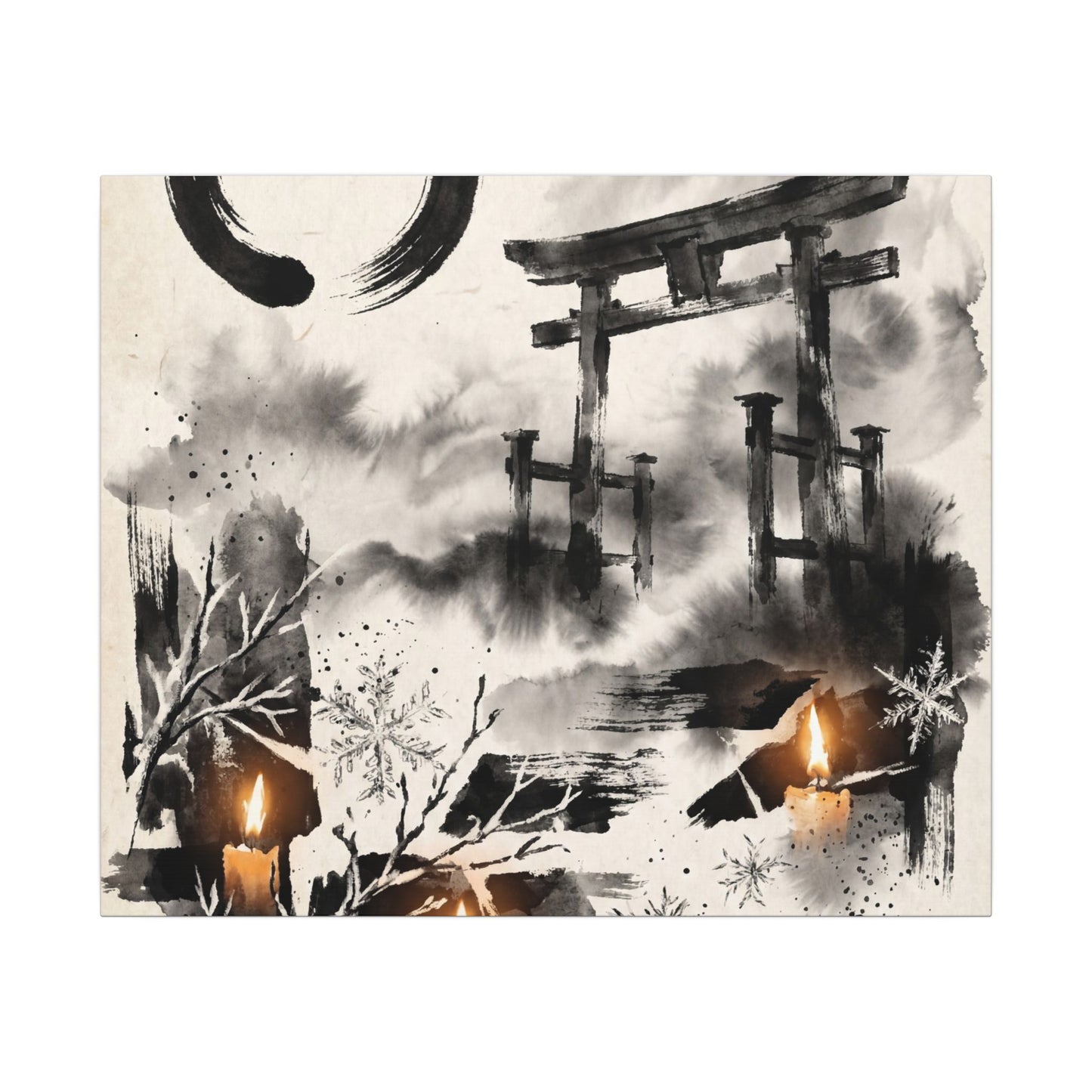 Candlelight Torii Gate Canvas Art - Zen Datsuzoku