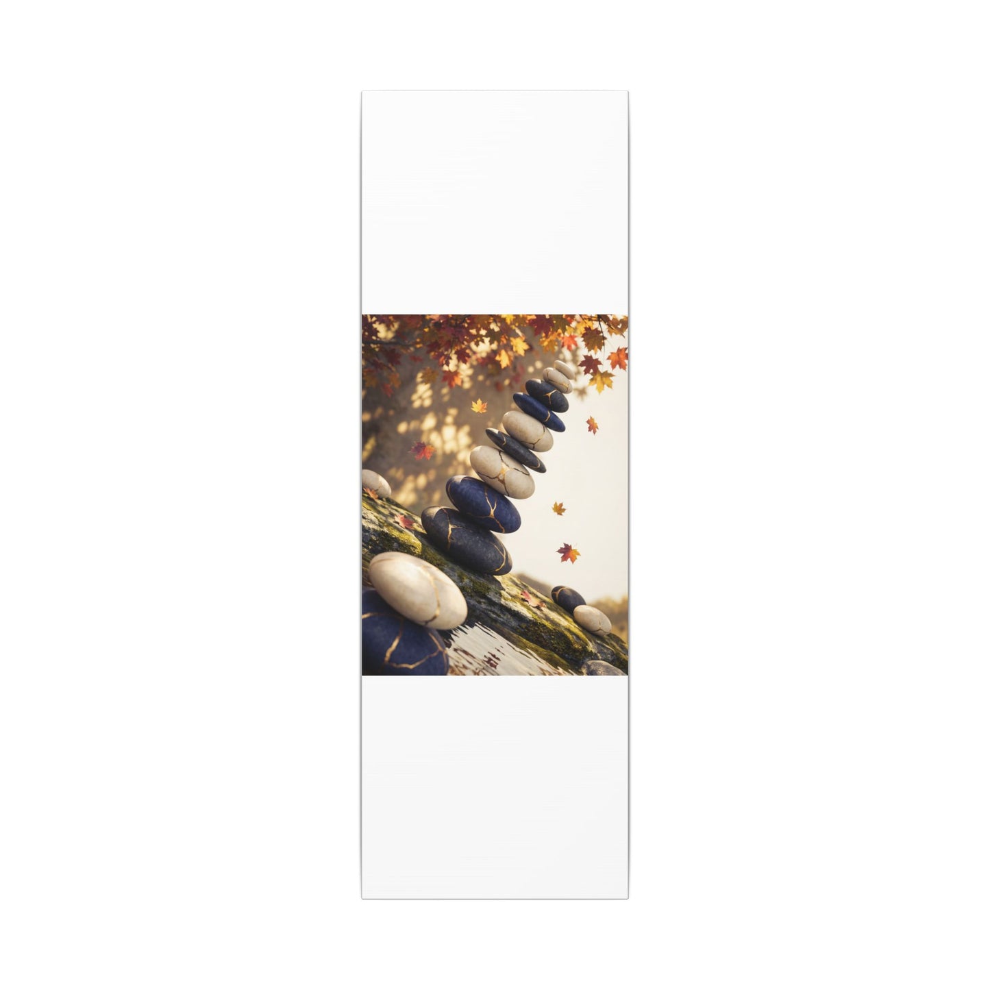 Ma River Stones Canvas Art - Kintsugi Gold Vein