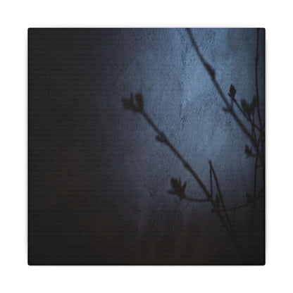 Shadow Play Canvas Art | Spring Dark Japandi Moody Minimal Art
