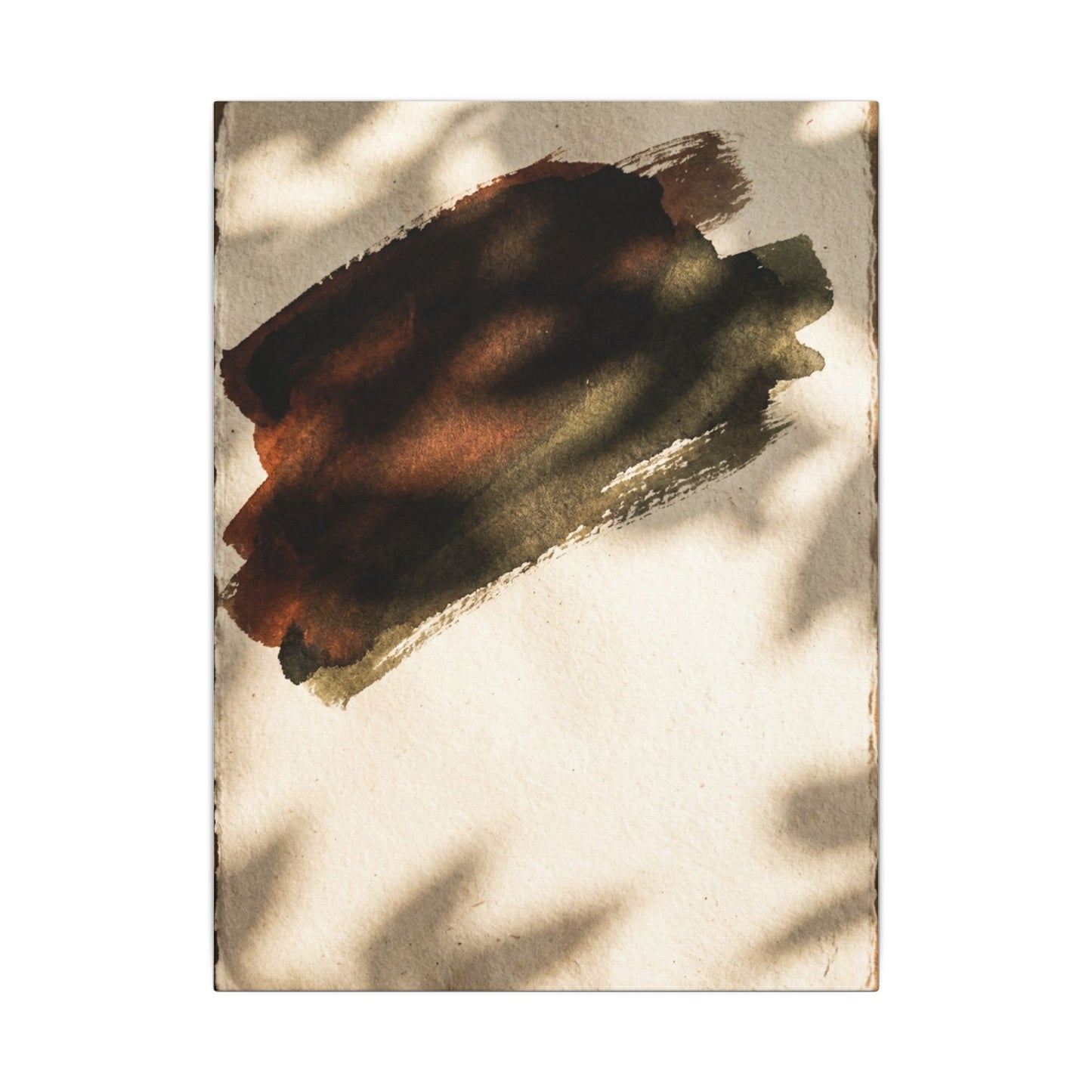 Ink Brushstroke Canvas Art | Summer Dark Japandi Moody Minimal Art