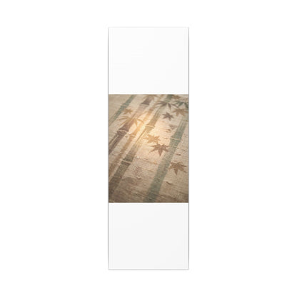 Autumn Bamboo Grove Japanese Pattern Canvas Art | Neutral Decor