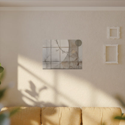 Winter Shoji Screen Japanese Pattern Canvas Art | Elegant Decor