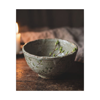 Ceramic Bowl Spring Canvas Art | Japandi Neutral Design
