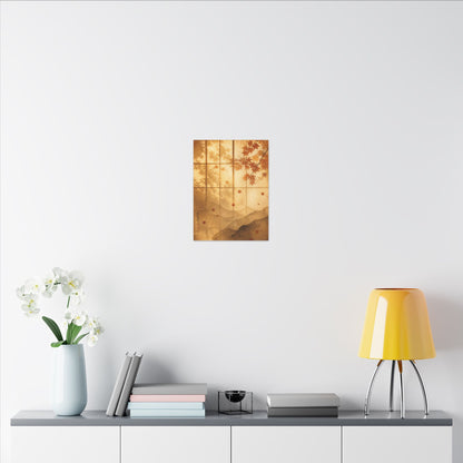 Shoji Screen Texture Canvas Art | Earthy Japandi Art