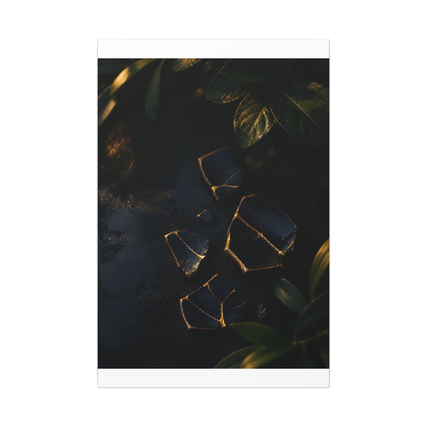 Summer Broken Pottery Moody Minimal Canvas Art | Atmospheric Decor