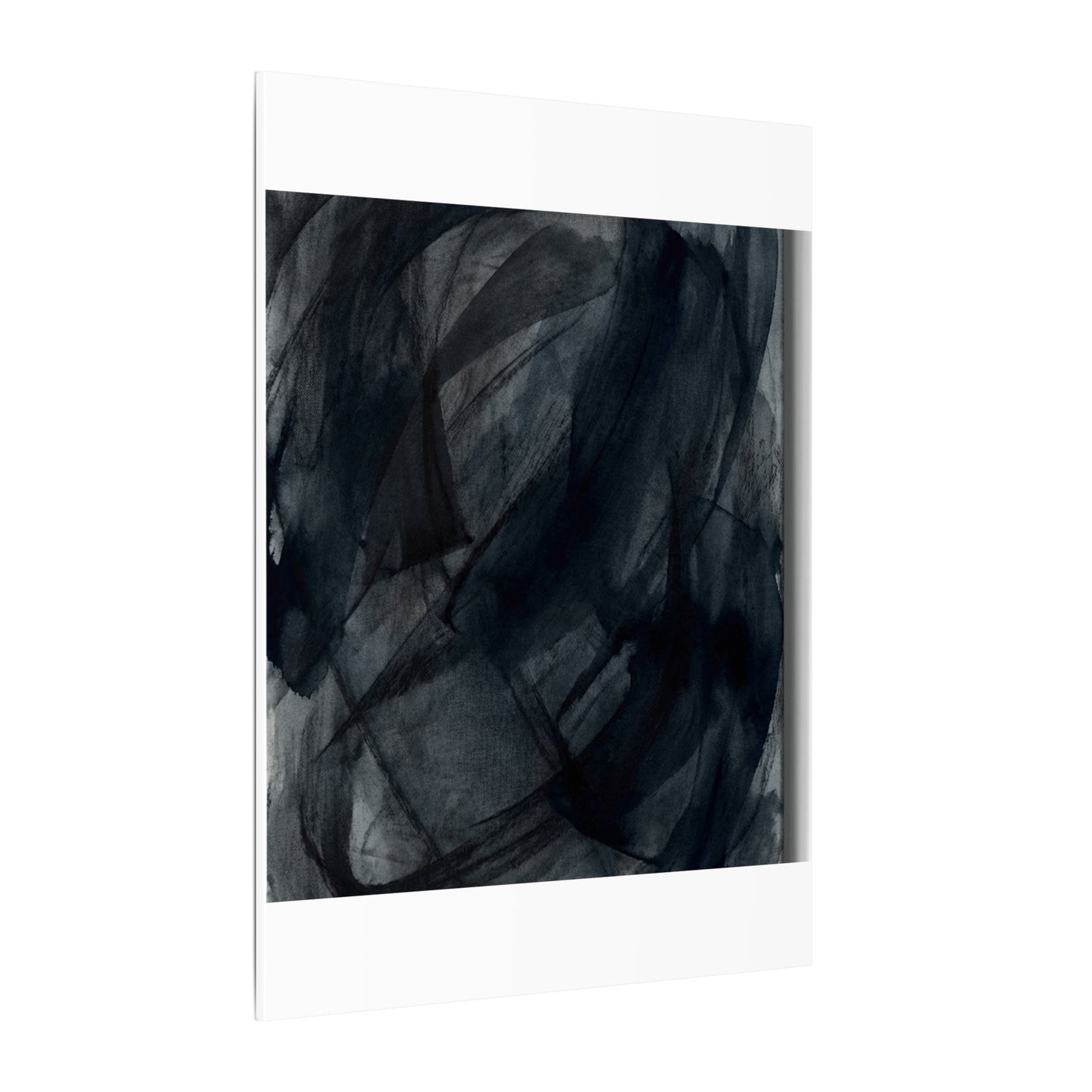 Deep Tones Dark Japandi Charcoal Canvas Art