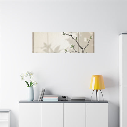 Shoji Screen Spring Canvas Art | Japandi Cozy Design