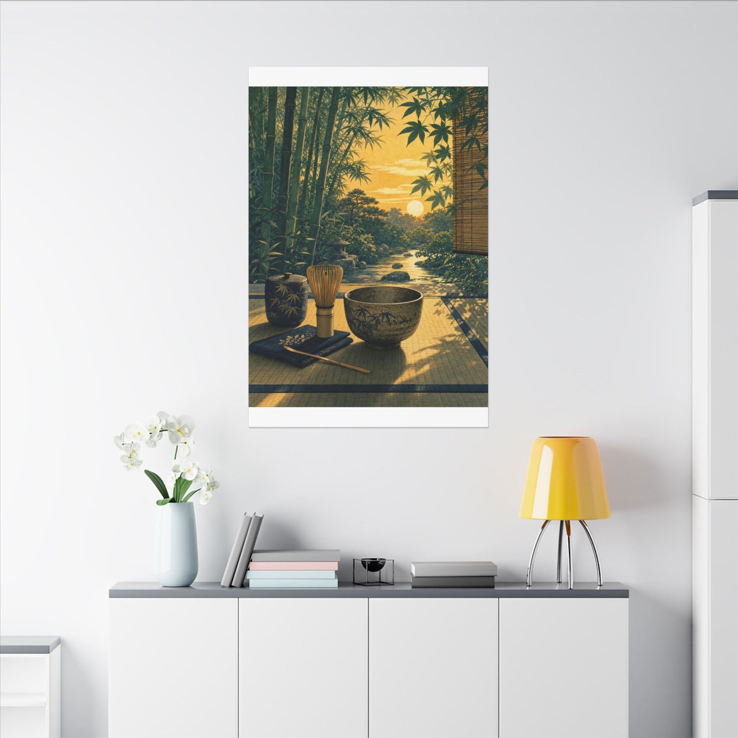 Ma Tea Ceremony Canvas Art - Zen Ukiyo E Inspired