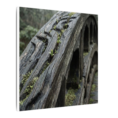 Overcast Wooden Bridge Canvas Art - Japandi Kanso