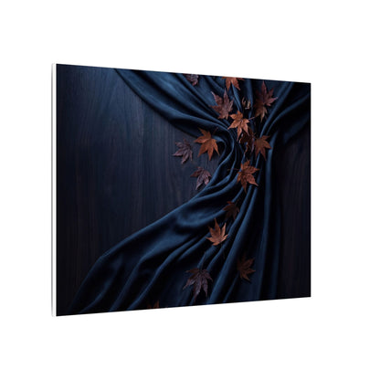 Silk Drape Autumn Canvas Art | Dark Japandi Sophisticated Design