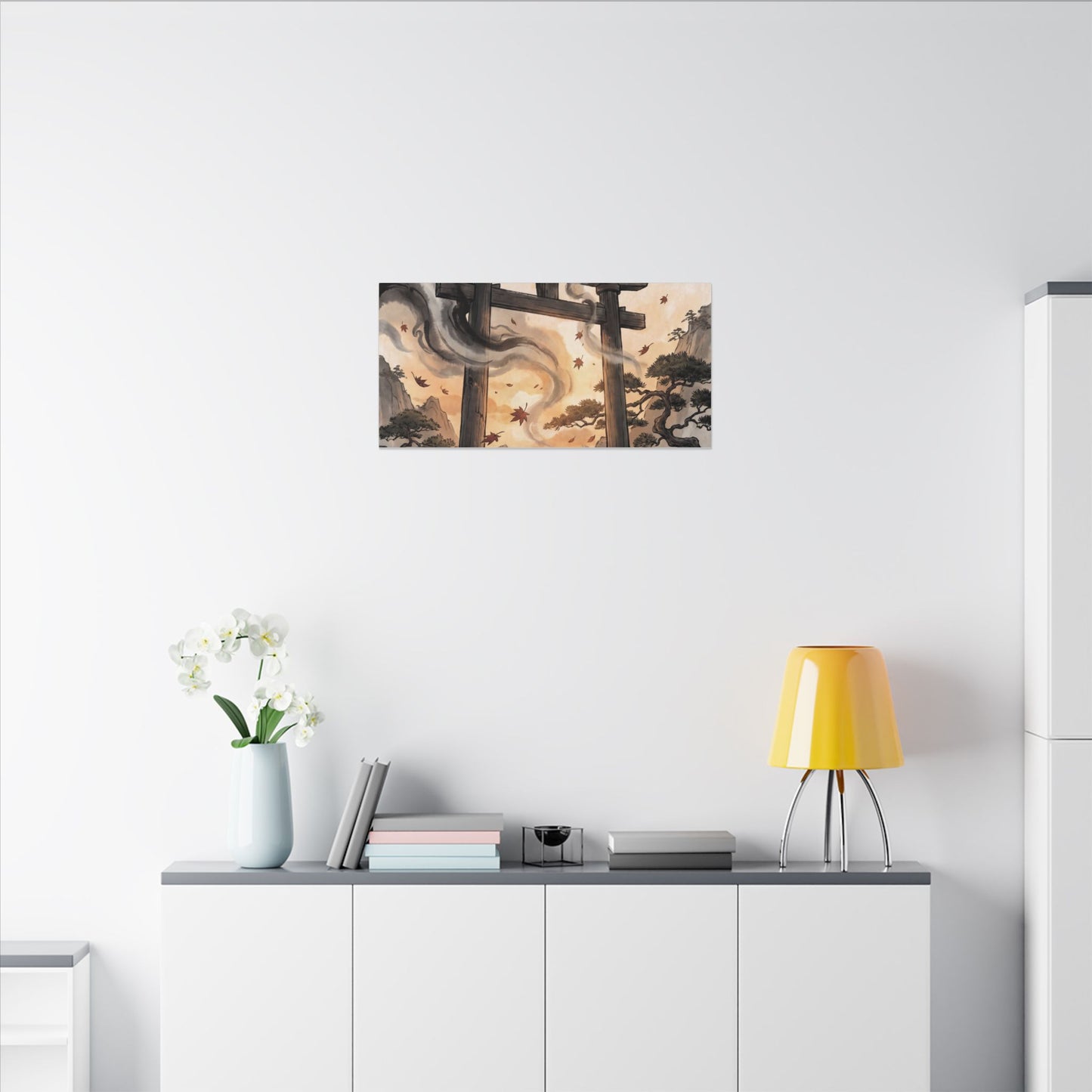 Torii Gate Ukiyo E Inspired Canvas Art | Serene Zen Art