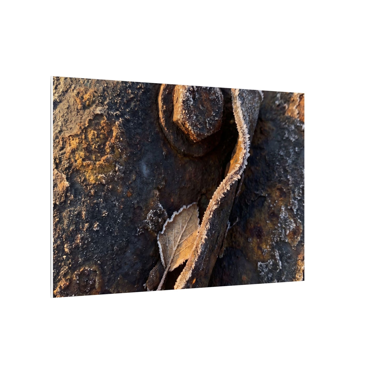 Moody Rust Patina Canvas Art - Moody Minimal Dark Japandi