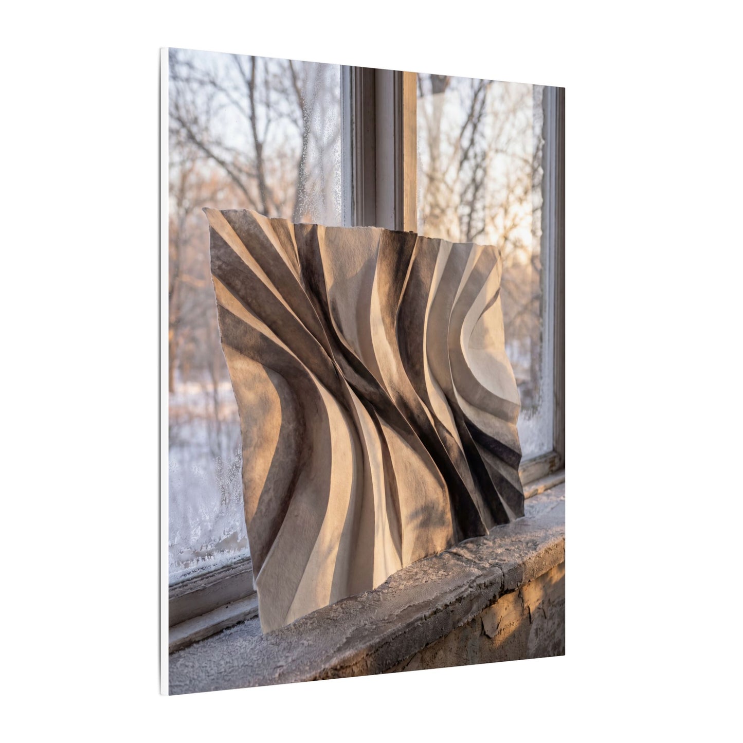 Mono No Aware Paper Fold Canvas Art - Japandi Minimal Line
