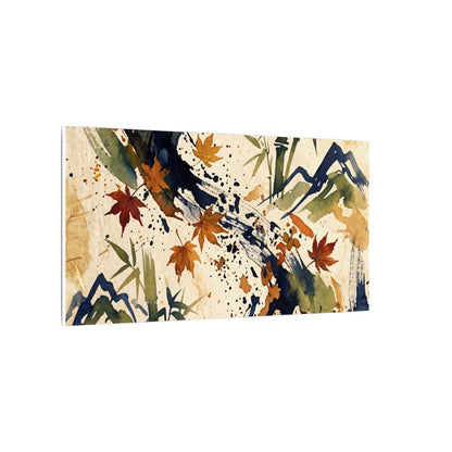 Golden Hour Ink Brushstroke Canvas Art - Zen Shibui