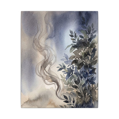 Incense Smoke Summer Canvas Art | Japandi Cozy Design