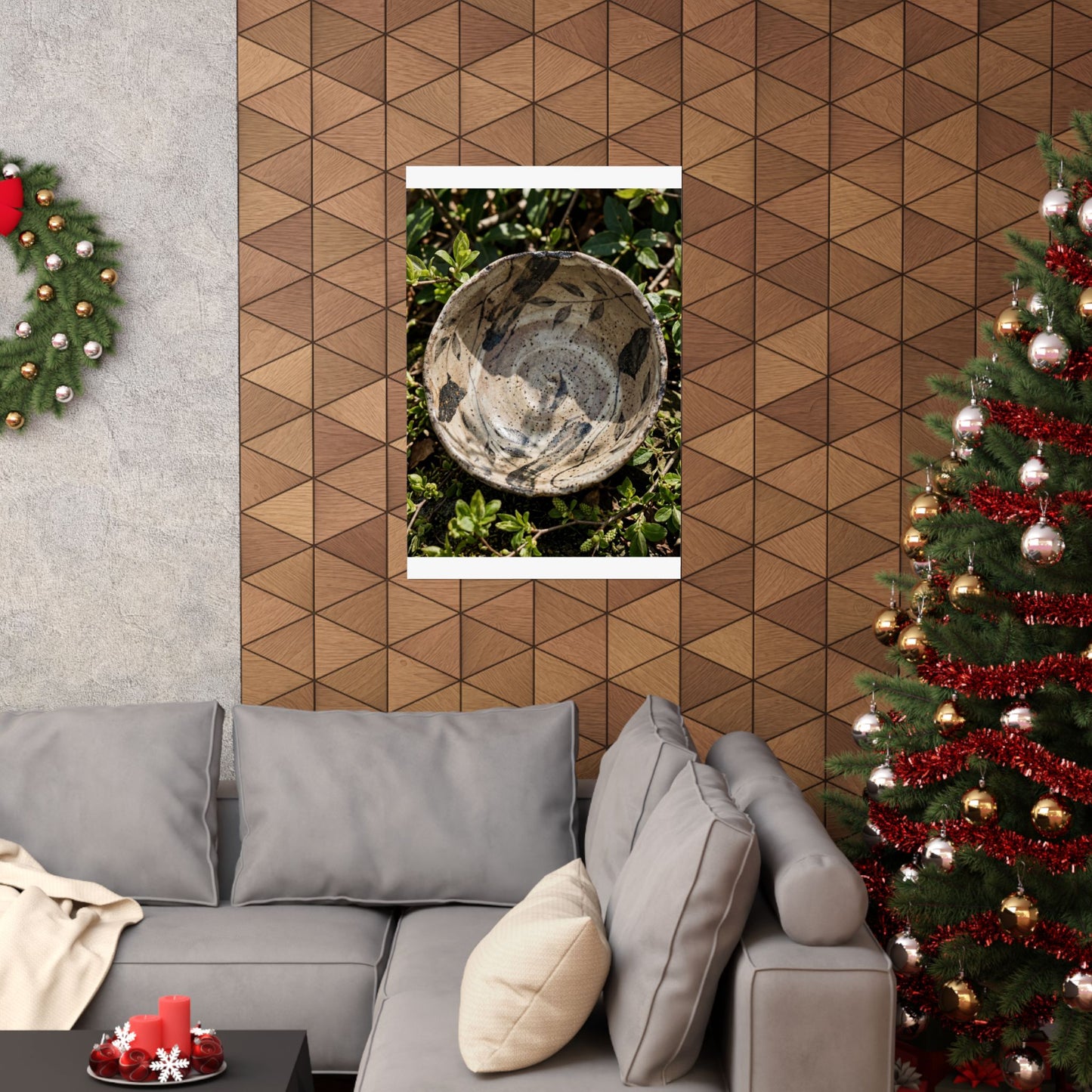 Ceramic Bowl Japanese Pattern Wall Art Print | Elegant Japandi Art