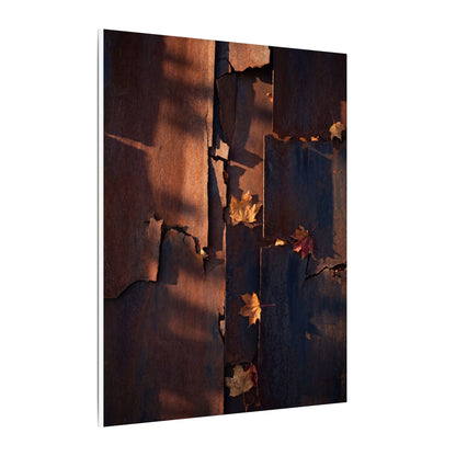 Seijaku Rust Patina Canvas Art - Dark Japandi Shadow Zen