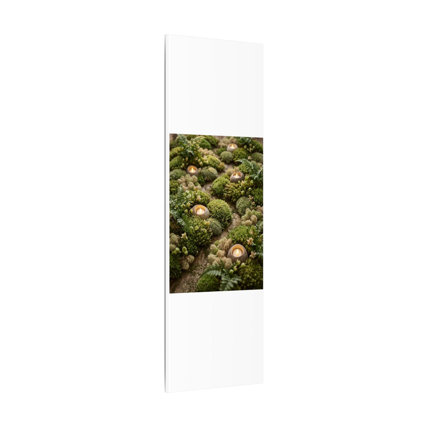 Moss Close Up Japanese Pattern Canvas Art | Neutral Japandi Art