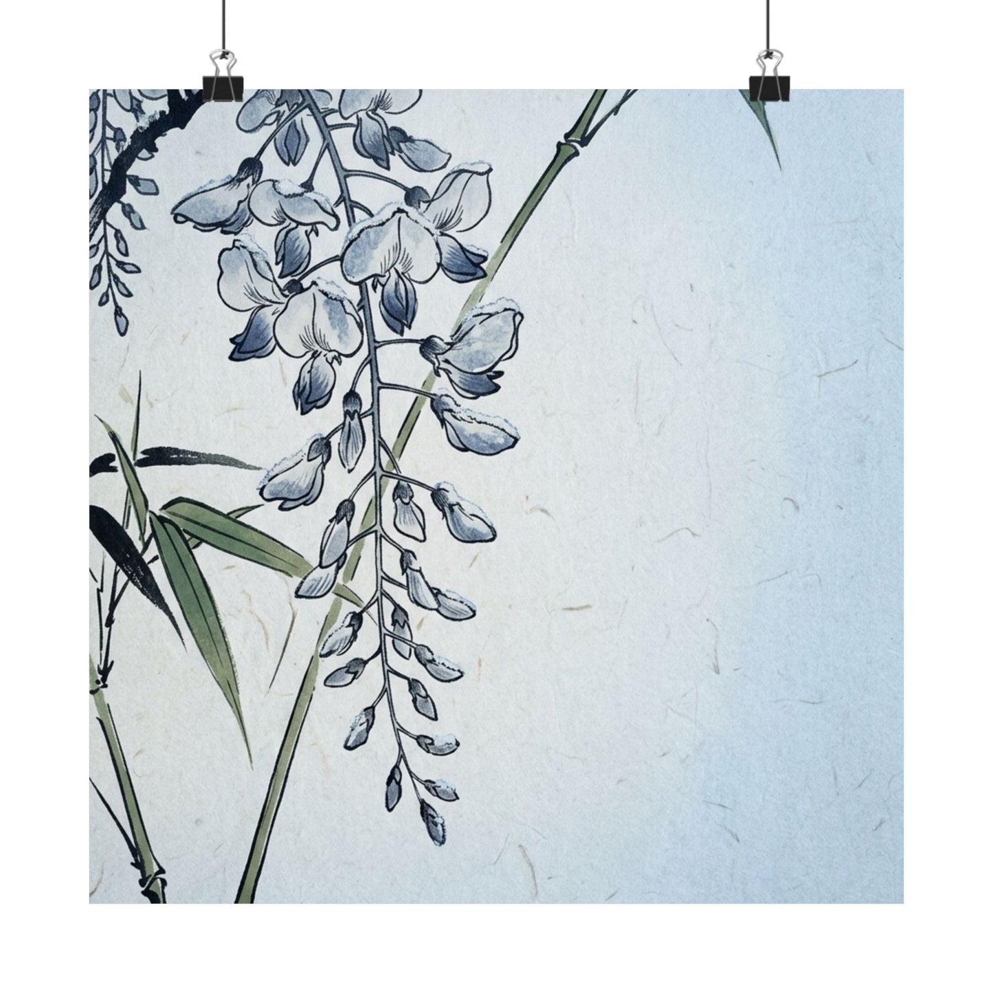 Wisteria Winter Wall Art Print | Zen Calm Design