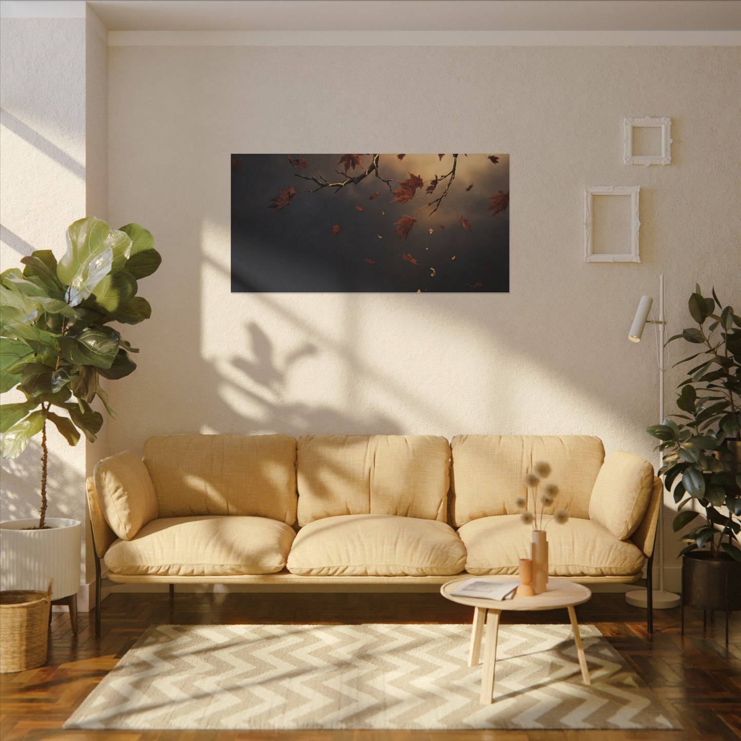Moonlit Garden Gold Repair Canvas Art | Beautiful Kintsugi Art