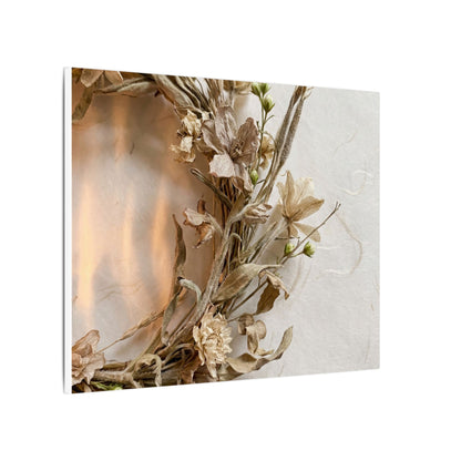 Dried Flowers Japanese Pattern Canvas Art | Neutral Japandi Art