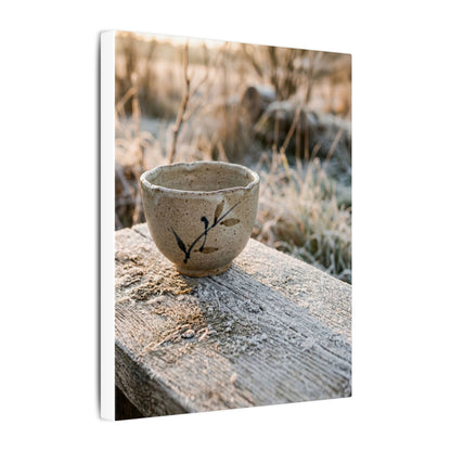 Golden Hour Ceramic Bowl Canvas Art - Japandi Ma