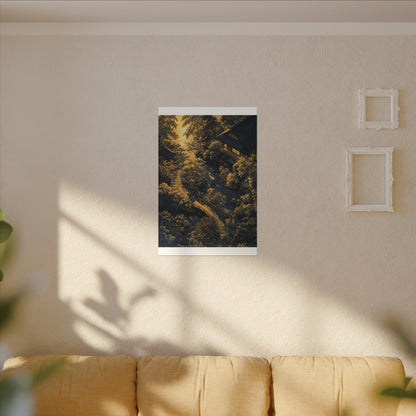 Contemplative Moonlit Garden Canvas Art - Ukiyo E Inspired Zen