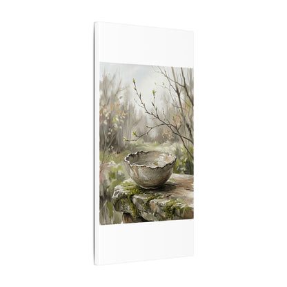 Japandi Ceramic Bowl in Overcast | Minimal Line Canvas Art