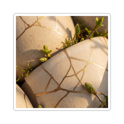 Broken Pottery Gold Vein Sticker | Artful Kintsugi Art