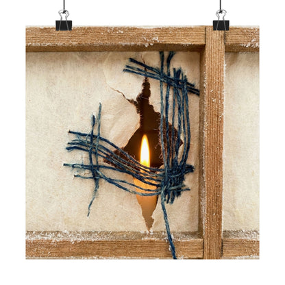 Candlelight Shoji Screen Wall Art Print - Kintsugi Kanso