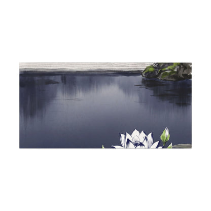 Lotus Flower Karesansui Canvas Art | Tranquil Zen Art