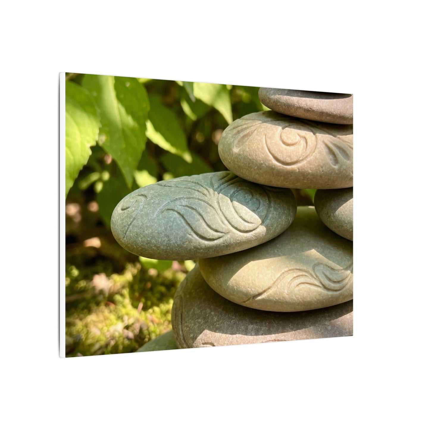 River Stones Summer Canvas Art | Japandi Earthy Design Art Print
