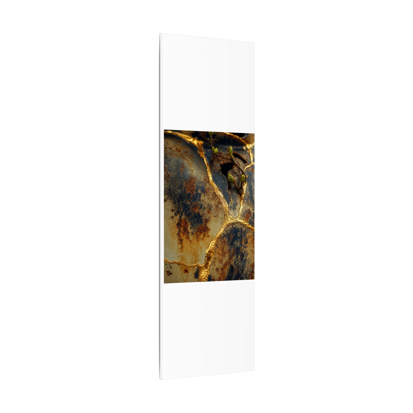 Datsuzoku Rust Patina Canvas Art - Kintsugi Crackle Gold
