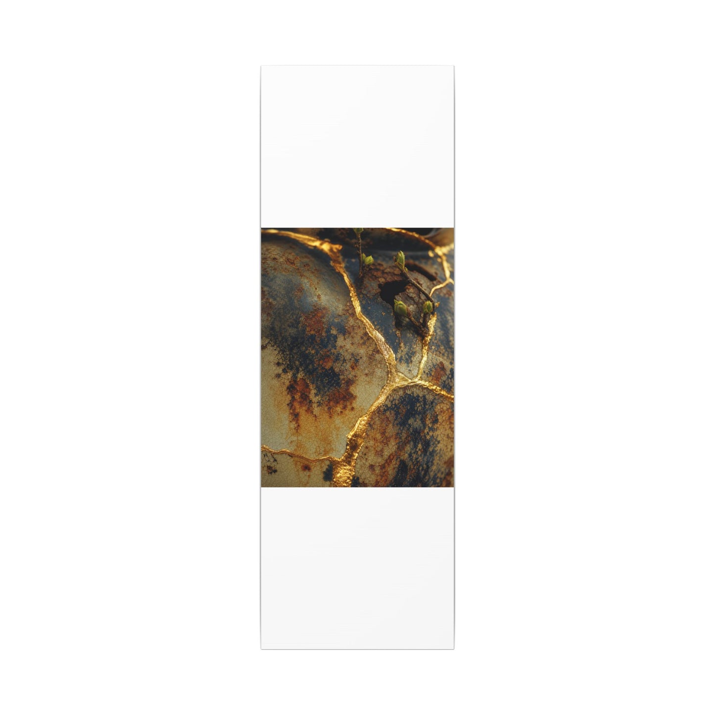 Datsuzoku Rust Patina Canvas Art - Kintsugi Crackle Gold