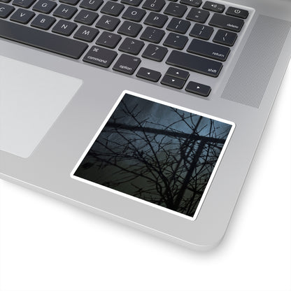 Dark Japandi Shadow Play in Moonlight | Moody Minimal Sticker