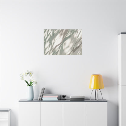 Japandi Shadow Play in Dappled | Japanese Pattern Canvas Art