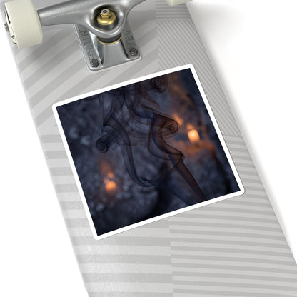 Winter Incense Smoke Shadow Zen Sticker | Moody Decor