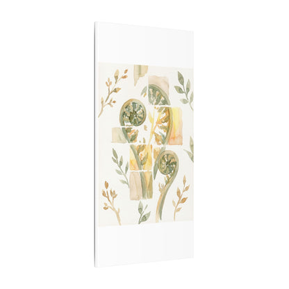 Earthy Fern Unfurling Canvas Art - Watercolor Japandi