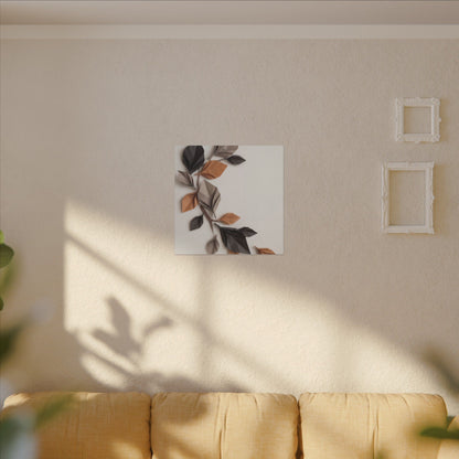 Paper Fold Autumn Canvas Art | Japandi Earthy Design