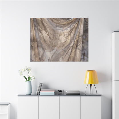 Ma Silk Drape Canvas Art - Japandi Japanese Pattern