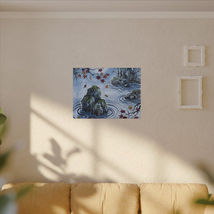 Rock Garden Autumn Canvas Art | Zen Tranquil Design
