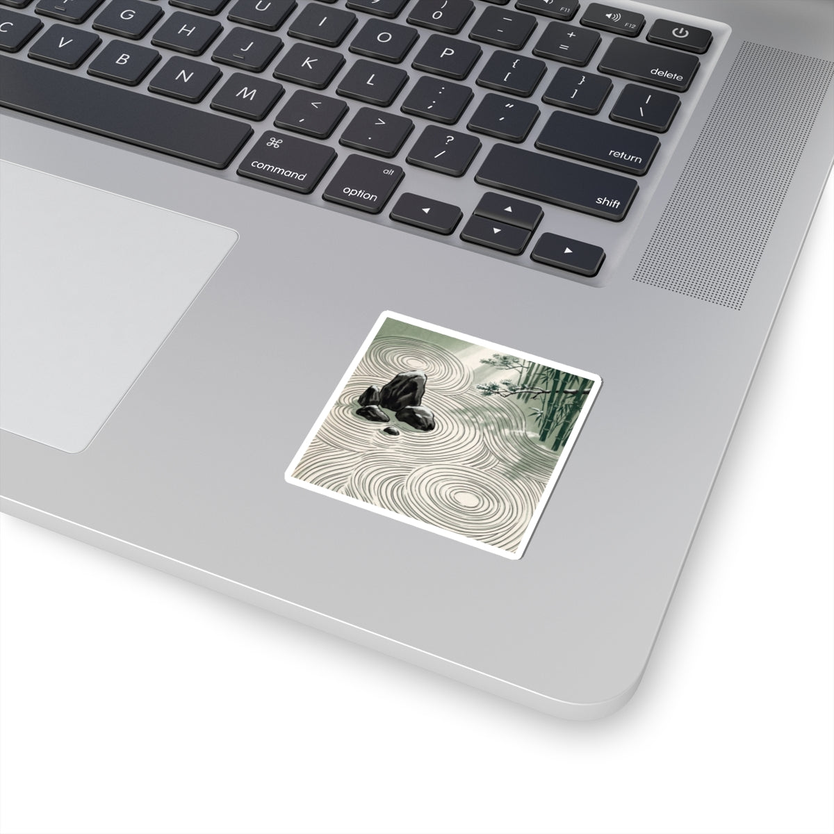 Calm Rock Garden Sticker - Ukiyo E Inspired Zen